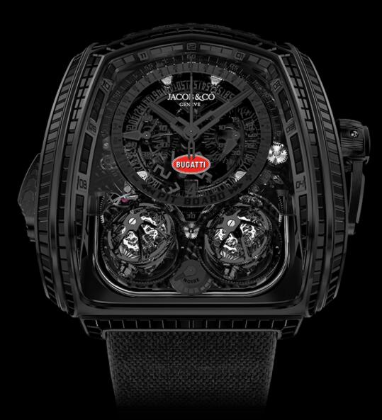 Jacob & Co Twin Turbo Furious La Montre Noire Bugatti TT800.31.AA.UA.A Replica watch